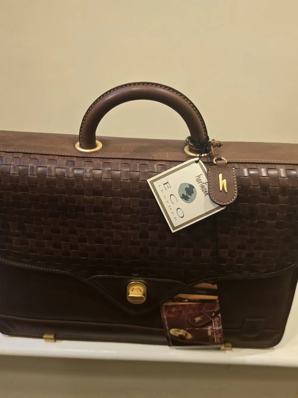 Vintage Hartmann Woven Leather Lombardo Briefcase